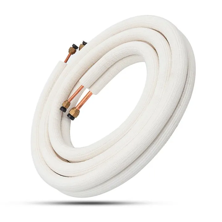 Insulated AC Copper Pipe Set 1/4 + 3/8 - 5 Meter